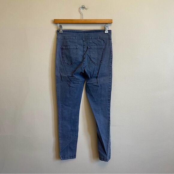 Forever 21 29 blue skinny pants Pirate Vibes mid-rise button - Picture 5 of 8